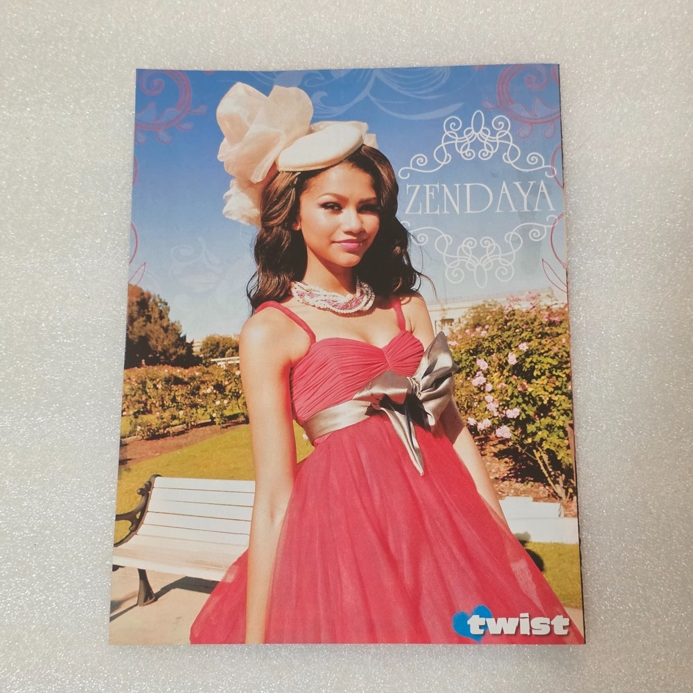 Zendaya Twist Magazine Poster Clipping 8x10 Pink Dress 2010s Memorabilia